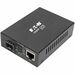 Tripp Lite Gigabit SFP Fiber to Ethernet Media Converter, POE+ - 10/100/1000 Mbps - 1 x Network (RJ-45) - Single-mode - Gigabit Ethernet - 10/100/1000Base-T, 1000Base-X - 1 x Expansion Slots - SFP (mini-GBIC) - 1 x SFP Slots - Power Supply