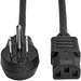 Eaton Tripp Lite Series Desktop Computer AC Power Cord, Right-Angle NEMA 5-15P to C13 - 10A, 125V, 18 AWG, 3 ft. (0.91 m), Black - For Desktop Computer, Monitor, Printer, Scanner - 125 V AC / 10 A - Black