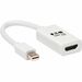 Eaton Tripp Lite Series Mini DisplayPort to HDMI Active Adapter Video Converter (M/F) - 4K 60 Hz, HDR, DP 1.2, White, 6 in. - 3.94" HDMI/Mini DisplayPort A/V Cable for Audio/Video Device, Monitor, PC, MacBook, Chromebook, Tablet, MAC, Projector, HDTV, Not