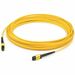 AddOn 10m MPO (Female) to MPO (Female) 12-Strand Yellow OS2 Straight Fiber LSZH-Rated Patch Cable - 100% compatible and guaranteed to work