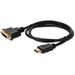 8in HDMI 1.3 Male to DVI-D Dual Link (24+1 pin) Female Black Cable For Resolution Up to 2560x1600 (WQXGA) - 100% compatible and guaranteed to work