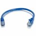 Quiktron 1ft Q-Series Cat6a Snagless (UTP) Ethernet Network Patch Cable, CM Rated - Blue - 1 ft Category 6a Network Cable for Network Device - Patch Cable - CM - 24 AWG - Blue