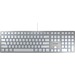 CHERRY KC 6000 SLIM FOR MAC Silver/White Wired Keyboard - Ultra-flat Designer Style with Chiclet Keys-Scissors Keyswitch Technology