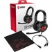 MSI Immerse GH30 Gaming Headset - Stereo - Mini-phone (3.5mm) - Wired - 32 Ohm - 20 Hz - 20 kHz - Over-the-head - Binaural - Circumaural - 4.92 ft Cable - Uni-directional Microphone