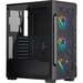 Corsair iCUE 220T RGB Airflow Tempered Glass Mid-Tower Smart Case - Black - Mid-tower - Black - Steel, Tempered Glass - 4 x Bay - 3 x 4.72" x Fan(s) Installed - 0 - Mini ITX, Micro ATX, ATX Motherboard Supported - 6 x Fan(s) Supported - 2 x Internal 3.5" 