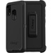 OtterBox Defender Carrying Case (Holster) Samsung Galaxy A20 Smartphone - Black - Anti-slip, Dirt Resistant Port, Dust Resistant Port, Lint Resistant Port, Drop Resistant - Belt Clip - 1 Each