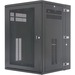 Panduit PanZone Wall Mount Cabinet - 18U Rack Height x 19" Rack Width - Wall Mountable Enclosed Cabinet - Black - Steel, Perforated-steel - 300.05 lb Maximum Weight Capacity