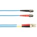 Black Box Fiber Optic Duplex Patch Network Cable - 9.80 ft Fiber Optic Network Cable for Network Device - First End: 2 x ST Network - Male - Second End: 2 x LC Network - Male - 10 Gbit/s - Patch Cable - LSZH - 50/125 µm - Blue - TAA Compliant