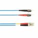 Black Box Fiber Optic Duplex Patch Network Cable - 3.20 ft Fiber Optic Network Cable for Network Device - First End: 2 x ST Network - Male - Second End: 2 x LC Network - Male - 10 Gbit/s - Patch Cable - OFNP - 50/125 µm - Blue - TAA Compliant