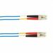 Black Box Fiber Optic Duplex Patch Network Cable - 98.40 ft Fiber Optic Network Cable for Network Device - First End: 2 x LC Network - Male - Second End: 2 x LC Network - Male - 10 Gbit/s - Patch Cable - OFNP - 50/125 µm - Blue - TAA Compliant