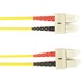 Black Box Fiber Optic Patch Network Cable - 6.50 ft Fiber Optic Network Cable for Network Device - First End: SC Network - Male - Second End: SC Network - Male - 1 Gbit/s - Patch Cable - OFNR - 9/125 µm - Yellow - TAA Compliant