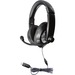 Hamilton Buhl Smart-Trek Deluxe-Sized Headsets with In-Line Volume Control and USB Plug - Stereo - USB - Wired - 32 Ohm - 20 Hz - 20 kHz - Over-the-head - Binaural - Ear-cup - 5 ft Cable - Omni-directional, Noise Cancelling Microphone - Black/Silver