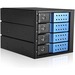 iStarUSA BPN-DE340HD Drive Enclosure for 5.25" - Serial ATA/600 Host Interface Internal - Black, Blue - Hot Swappable Bays - 4 x HDD Supported - 4 x Total Bay - 4 x 3.5" Bay - Aluminum