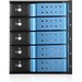 iStarUSA BPN-DE350HD Drive Enclosure for 5.25" - Serial ATA/600 Host Interface Internal - Black, Blue - Hot Swappable Bays - 5 x HDD Supported - 5 x Total Bay - 5 x 3.5" Bay - Aluminum