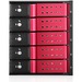 iStarUSA BPN-DE350HD Drive Enclosure for 5.25" - Serial ATA/600 Host Interface Internal - Black, Red - Hot Swappable Bays - 5 x HDD Supported - 5 x Total Bay - 5 x 3.5" Bay - Aluminum