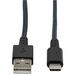 Eaton Tripp Lite Series Heavy-Duty USB-A to USB-C Cable, USB 2.0, UHMWPE and Aramid Fibers, (M/M), Gray, 6 ft. (1.83 m) - 5.91 ft Data Transfer Cable for Smartphone, Computer, Charger, MacBook, Chromebook, Notebook, Hard Drive, Tablet, Ultrabook - First E