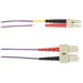 Black Box Colored Fiber OM1 62.5/125 Multimode Fiber Optic Patch Cable - OFNR PVC - 98.43 ft Fiber Optic Network Cable for Network Device - First End: 2 x SC Network - Male - Second End: 2 x LC Network - Male - 10 Gbit/s - Patch Cable - OFNR, Riser - 62.5