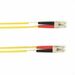 Black Box Colored Fiber OM4 50/125 Multimode Fiber Optic Patch Cable - OFNR PVC - 6.56 ft Fiber Optic Network Cable for Network Device - First End: 2 x LC Network - Second End: 2 x LC Network - 10 Gbit/s - Patch Cable - OFNR - 50/125 µm - Yellow - T