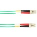 Black Box Fiber Optic Duplex Patch Network Cable - 16.40 ft Fiber Optic Network Cable for Network Device - First End: 2 x LC Network - Male - Second End: 2 x LC Network - Male - 10 Gbit/s - Patch Cable - LSZH - Green - TAA Compliant