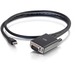 C2G 6ft Mini DisplayPort to VGA Adapter Cable Black - 6 ft Mini DisplayPort/VGA Video Cable for Video Device, PC, MAC, Projector - First End: 1 x Mini DisplayPort Digital Audio/Video - Male - Second End: 1 x 15-pin HD-15 - Male - Supports up to 1920 x 120