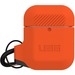 Urban Armor Gear Carrying Case Apple AirPods - Orange - Drop Resistant, Weather Proof, Water Resistant - Silicone Body - Carabiner Clip