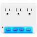 CyberPower P3WUN Wall Tap Outlet - NEMA 5-15R Outlet(s), NEMA 5-15P Plug Type, Wall Tap Plug Style, White