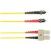 Black Box Colored Fiber OS2 9/125 Singlemode Fiber Optic Patch Cable - LSZH - 32.81 ft Fiber Optic Network Cable for Network Device - First End: 2 x ST Network - Male - Second End: 2 x SC Network - Male - 1 Gbit/s - Patch Cable - LSZH, Riser - Yellow - TA
