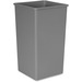 Rubbermaid Commercial Untouchable Square Container - 50 gal Capacity - Square - Crack Resistant, Durable, Compact, Rugged - 34.3" Height x 19.5" Width x 19.5" Depth - Plastic - Gray - 1 Each