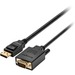 Kensington DisplayPort 1.2 (M) to VGA (M) Passive Unidirectional Cable, 6ft - 6 ft DisplayPort/VGA Video Cable for Computer, Monitor, Projector, Video Device, Docking Station, Notebook, Workstation - First End: 1 x 15-pin HD-15 - Male - Second End: 1 x 20