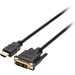 Kensington HDMI (M) to DVI-D (M) Passive Bi-Directional Cable, 6ft - 6 ft DVI-D/HDMI Video Cable for Video Device, Monitor, HDTV, LED Monitor, LCD Monitor, Docking Station, Multimedia Device, Desktop Computer, Notebook, Blu-ray Player, PlayStation 3, ... 