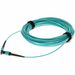 AddOn 25m MPO (Female) to MPO (Female) 12-Strand Aqua OM4 Crossover Fiber OFNP (Plenum-Rated) Patch Cable - 100% compatible and guaranteed to work