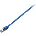 V7 Blue Cat6 Shielded (STP) Cable RJ45 Male to RJ45 Male 1m 3.3ft - 3.28 ft Category 6 Network Cable for Modem, Router, Hub, Patch Panel, Wallplate, PC, Network Card, Network Device - First End: 1 x RJ-45 Network - Male - Second End: 1 x RJ-45 Network - M