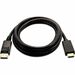 V7 Black Video Cable DisplayPort Male to HDMI Male 2m 6.6ft - 6.56 ft DisplayPort/HDMI A/V Cable for Audio/Video Device, PC, Monitor, Projector - First End: 1 x DisplayPort Digital Audio/Video - Male - Second End: 1 x HDMI Digital Audio/Video - Male - 21.
