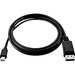 V7 Black Video Cable Mini DisplayPort Male to DisplayPort Male 2m 6.6ft - 6.56 ft DisplayPort/Mini DisplayPort A/V Cable for Audio/Video Device - First End: 1 x Mini DisplayPort 1.3 Digital Audio/Video - Male - Second End: 1 x DisplayPort Digital Audio/Vi