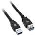 V7 Black USB Extension Cable USB 3.0 A Female to USB 3.0 A Male 2m 6.6ft - 6.56 ft USB Data Transfer Cable - First End: 1 x USB 3.0 Type A - Female - Second End: 1 x USB 3.0 Type A - Male - 5 Gbit/s - Extension Cable - Shielding - Gold Plated Connector - 