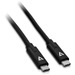 V7 Black USB Cable USB-C Male to USB-C Male 2m 6.6ft - 6.56 ft USB Data Transfer Cable - First End: 1 x USB 3.1 Type C - Male - Second End: 1 x USB 3.1 Type C - Male - 480 Mbit/s - Shielding - 23/30 AWG - Black