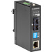 Black Box LMC280 Series Fast Ethernet Industrial Media Converter - Single-Mode SC - 1 x Network (RJ-45) - 1 x SC Ports - DuplexSC Port - Single-mode - Fast Ethernet - 10/100Base-T, 100Base-FX - 18.64 Mile - DC - Rail-mountable, Wall Mountable - TAA Compli