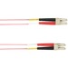 Black Box Colored Fiber OM3 50/125 Multimode Fiber Optic Patch Cable - OFNR PVC - 98.43 ft Fiber Optic Network Cable for Network Device - First End: 2 x LC Network - Male - Second End: 2 x LC Network - Male - 10 Gbit/s - Patch Cable - OFNR, Riser - 50/125