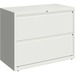 Lorell Fortress Series Lateral File - 18.6" x 28" x 36" - 2 x Drawer(s) for File - Lateral - Hanging Rail, Magnetic Label Holder, Removable Lock, Locking Bar, Ball-bearing Suspension, Reinforced Base, Leveling Glide, Interlocking, Anti-tip - White - Steel - Recycled