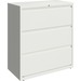Lorell Fortress Series Lateral File - 36" x 18.6" x 40.3" - 3 x Drawer(s) for File - Letter, Legal, A4 - Lateral - Hanging Rail, Magnetic Label Holder, Locking Drawer, Locking Bar, Ball Bearing Slide, Reinforced Base, Adjustable Leveler, Interlocking, Anti-tip - White - Steel - Recycled