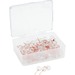 U Brands Sphere Push Pins, Clear with Rose Gold Prong, 100-Count (3089U06-24) - 0.44" Shank - 0.38" Head - for Bulletin Board, Cubicle, Corkboard, Notice Board, Maps, Poster, Office, Classroom, Foam Board, Paper, Message, ... - Sturdy, Reusable, Durable -