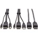 Eaton Tripp Lite Series Dual DisplayPort KVM Cable Kit - DP, USB, 3.5 mm Audio (3xM/3xM) + DP (M/M), 4K, 4:4:4, 6 ft. (1.83 m), Black - 5.91 ft KVM Cable for KVM Switch, Computer, Monitor - First End: 1 x Mini-phone Male Audio, First End: 1 x DisplayPort 
