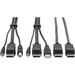 Eaton Tripp Lite Series Dual DisplayPort KVM Cable Kit - DP, USB, 3.5 mm Audio (3xM/3xM) + DP (M/M), 4K, 4:4:4, 10 ft. (3.05 m), Black - 9.84 ft KVM Cable for KVM Switch, Computer, Monitor - First End: 1 x Mini-phone Male Audio, First End: 1 x DisplayPort