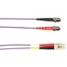 Black Box Fiber Optic Duplex Patch Network Cable - 9.80 ft Fiber Optic Network Cable for Network Device - First End: 2 x ST Network - Male - Second End: 2 x LC Network - Male - 10 Gbit/s - Patch Cable - OFNR - 50/125 µm - Purple - TAA Compliant
