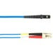 Black Box Fiber Optic Duplex Patch Network Cable - 9.80 ft Fiber Optic Network Cable for Network Device - First End: 2 x LC Network - Male - Second End: 2 x MT-RJ Network - Male - 10 Gbit/s - Patch Cable - LSZH - 50/125 µm - Blue - TAA Compliant