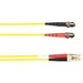 Black Box Fiber Optic Duplex Patch Network Cable - 16.40 ft Fiber Optic Network Cable for Network Device - First End: 2 x ST Network - Male - Second End: 2 x LC Network - Male - 10 Gbit/s - Patch Cable - LSZH - 62.5/125 µm - Yellow - TAA Compliant