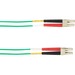 Black Box Fiber Optic Duplex Patch Network Cable - 400 ft Fiber Optic Network Cable for Network Device - First End: 2 x LC Network - Male - Second End: 2 x LC Network - Male - Patch Cable - Green
