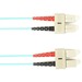 Black Box Fiber Optic Duplex Patch Network Cable - 6.50 ft Fiber Optic Network Cable for Network Device - First End: 2 x SC Network - Male - Second End: 2 x SC Network - Male - 1 Gbit/s - Patch Cable - OFNR - 62.5/125 µm - Aqua - TAA Compliant