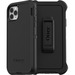 OtterBox Defender Carrying Case (Holster) Apple iPhone 11 Pro Max Smartphone - Black - Dirt Resistant Port, Dust Resistant Port, Anti-slip, Lint Resistant Port - Belt Clip