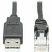 Eaton Tripp Lite Series USB-A to RJ45 Rollover Console Cable (M/M) - Cisco Compatible, 250 Kbps, 6 ft. (1.83 m), Black - 6 ft RJ-45/USB Data Transfer Cable for Switch, Router, Modem, Computer, Notebook - First End: 1 x RJ-45 Male Network - Second End: 1 x